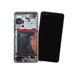 LCD Дисплей + батерия + рамка Huawei P40 White 02353MFW SERVICE PACK